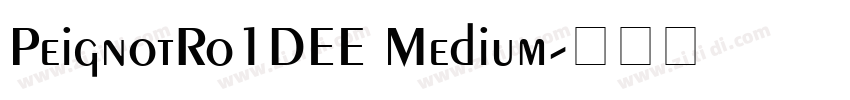PeignotRo1DEE Medium字体转换